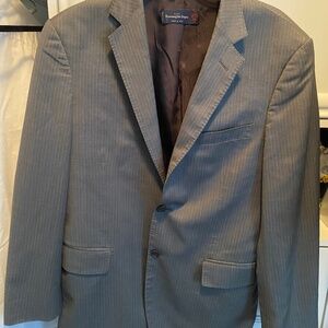 Ermenegildo Zegna Traveler Sport Coat Jacket Blazer Wool Silk Gray Pinstripe 40